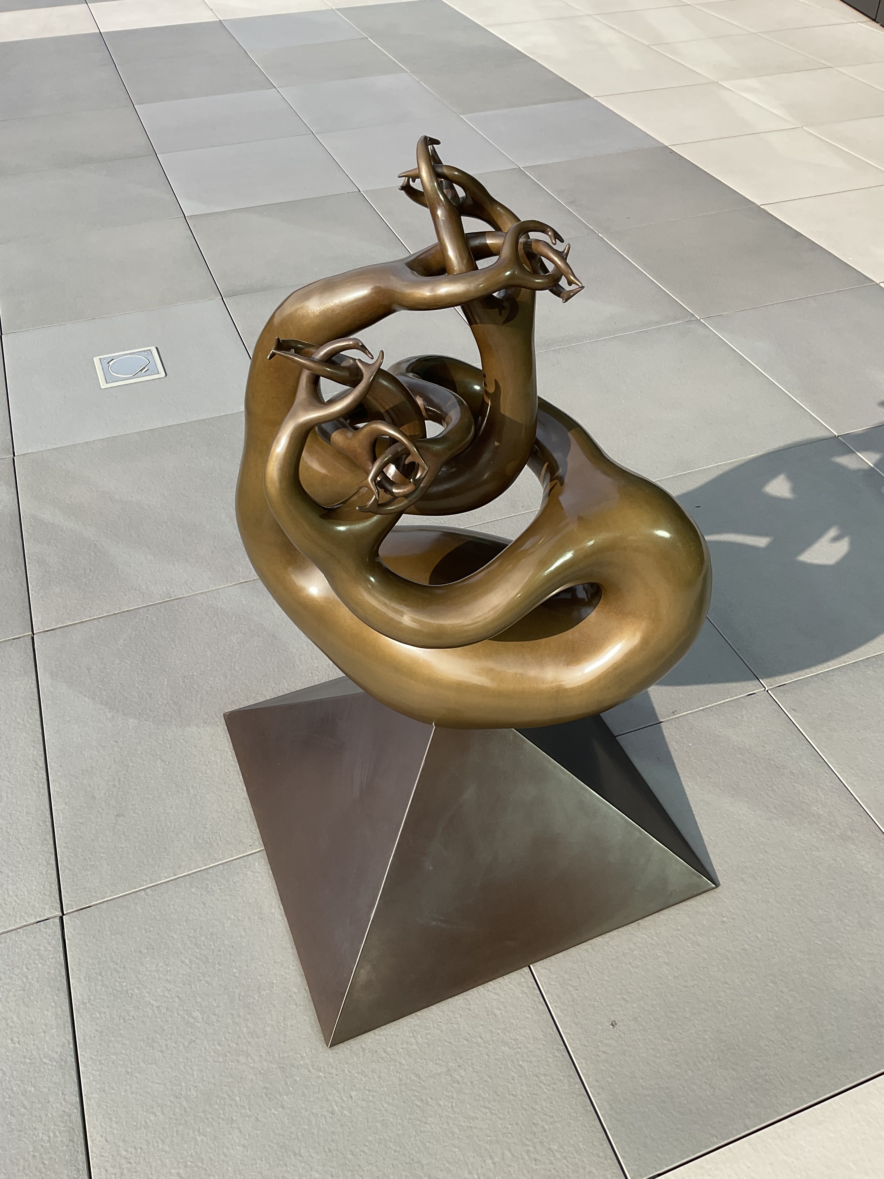 Bronze Horned Sphere by Samuel Monnier